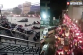 Hyderabad Rains heavy rain, Hyderabad Rains, heavy rain in hyderabad leaves the city flooded, Ap floods