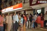 Long Queues, ATM, hyderabad withdraw cash from atm is at midnight, Queue