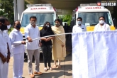 Gift A Smile initiative, KTR ambulances for Telangana, ktr gifts six ambulances under gift a smile initiative, Lance