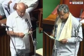 Karnataka government, Karnataka Politics government, karnataka mlas take oath 2 congress mlas missing, Floor test karnataka