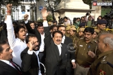 Court, bifurcation, lawyers protest outside courts in ap, Bifurcation of ap