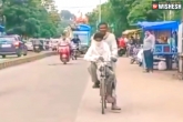 man cycles for 105 km, Shobhram cycling feet, madhya pradesh man cycles for 105 km for his son s examination, Exam