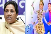 Smriti Irani loksabha, Mayawati Kali picture, mayawati s morphed picture as kali creates stir, Smriti irani