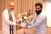 NTR news, NTR and Amit Shah, ntr meets amit shah in hyderabad, Amit shah