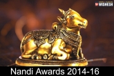 Balakrishna, Legend, nandi awards 2014 16 announced, Nandi awards