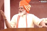 Independence Day latest, Narendra Modi speech, narendra modi addresses the nation on 74th independence day, 75 day celebrations