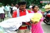 man, man, odisha man carries daughter body to hospital, Dead body