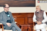 Narendra Modi and Dick Costolo, Make In India, pm modi twitter ceo talks, Satya nadella