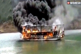 Papikondalu Tourist boat news, Papikondalu Tourist boat accident, fire mishap in papikondalu tourist boat, Accidents