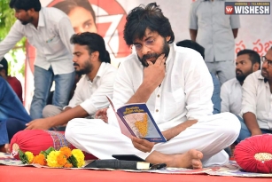 Janasena Chief Pawan Sits On One Day Fast For Uddanam Kidney Patients