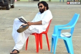 Janasena, Pawan Kalyan news, pawan kalyan starts his hunger strike for uddanam kidney victims, Hunger strike