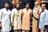 Amitabh Bachchan, Chiranjeevi, pawan kalyan ram charan on the sets of sye raa, Sye raa