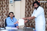 Pawan Kalyan nomination, Pawan Kalyan news, pawan kalyan files nomination in pithapuram, Nomination