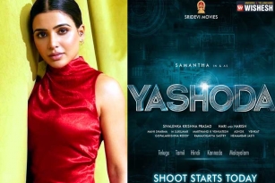 Samantha Commences The Shoot Of Yashoda