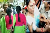 YS Sharmila and Vijayamma in Hyderabad, YS Sharmila and Vijayamma controversy, ys sharmila and vijayamma spotted slapping a police officer, Ys vijayamma