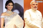 Sonam Kapoor, Prime Minister Narendra Modi, sonam kapoor reminds pm modi to stan up for bollywood, Onam