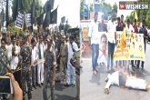 Protest, Vijayawada, tdp activists protest against rahul gandhi in vijayawada guntur, Pratyekahoda bharosa sabha