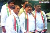 Narsa Reddy, TRS, huge blow for trs two senior leaders joins congress, Ramulu naik