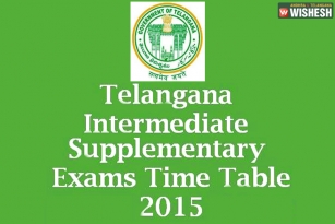 Telangana Inter Supplementary exams schedule