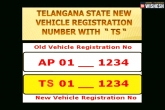 TS number plates, Telangana, change of number plates from telugu states clashes with go, Number plates