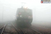 train delay, Weather condition, 3 trains canceled 81 trains delayed due to dense fog in delhi, Trains canceled