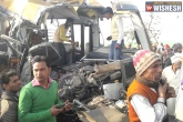 bus crushed, School Bus Accident, school bus accident in uttar pradesh 15 students killed 25 injured, Bus accident