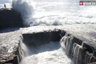 Women falls into wormhole