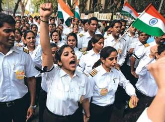 Hunger strike by pilots in Mumbai