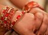 red power sindur, married women, red bangles in indian tradition, Red bangles