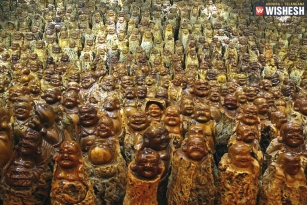 Chinese man carves 9,200 Buddha statues from dead trees