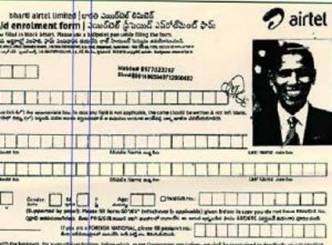 SIM application with Obama&rsquo;s photo in Nalgonda