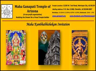 Arizona temple hosts Maha Kumbhabhishekam