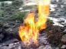 fire in katri, flame in katri river, fire in water bizzare incident at dhanbad, Ex flames