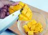 cutting mango, mango slices, how to cut a mango, Mango