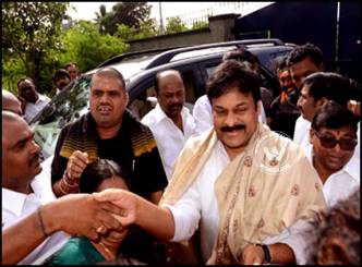 Chiranjeevi Touring Flood hit Areas in Coastal districts
