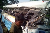 nalgonda bus accident deaths, bus accident in nalgonda, 18 killed 15 injured in bus lorry accident in nalgonda, Nalgonda
