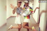 sports news, Tennis news, sania and martina win 1st ever title, Sania mirza