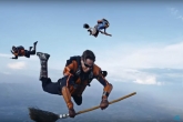 viral videos, game videos, scary game while skydiving, Scary