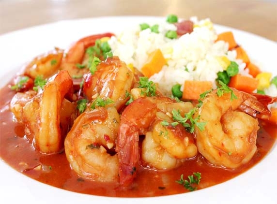 Chilly prawns..
