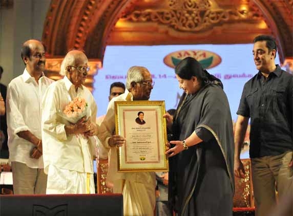 CM felicitates MSV, master of masters