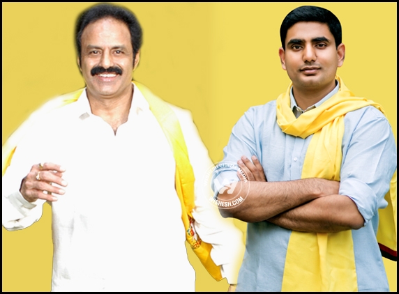 Balakrishna, Nara Lokesh reach Delhi