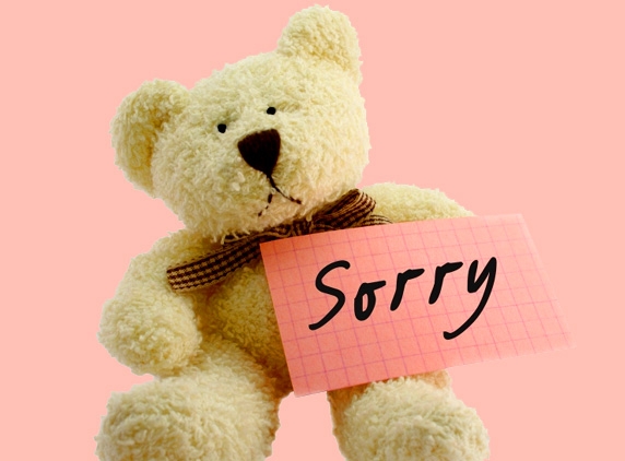 Saying sorry