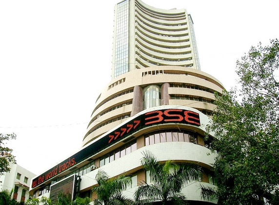 BSE Sensex curved back above 19,000 while Nifty benchmark neared the 5,750 mark...