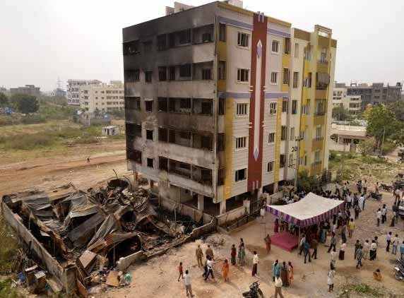 Buildings come down in Manikonda