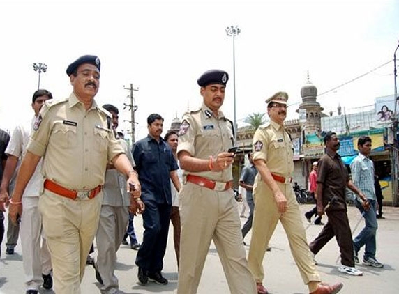 Tight security in Hyderabad