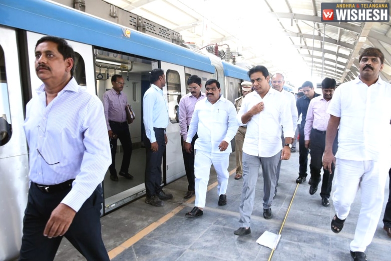 KTR Inspects Hyderabad Metro: Second Phase To Be Ready By July End