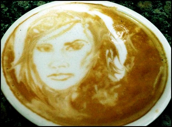 Victoria Beckham posts awesome coffee portrait