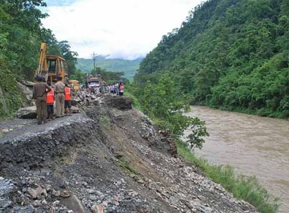  Sikkim seperated from the country following landlides