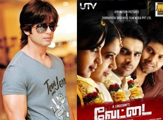 Shahid doing "Vettai" in Hindi