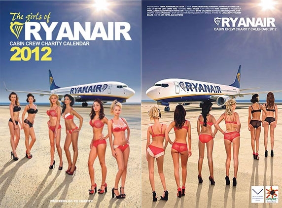 Spicy Ryanair calendar for charity, saucy Hostess strip